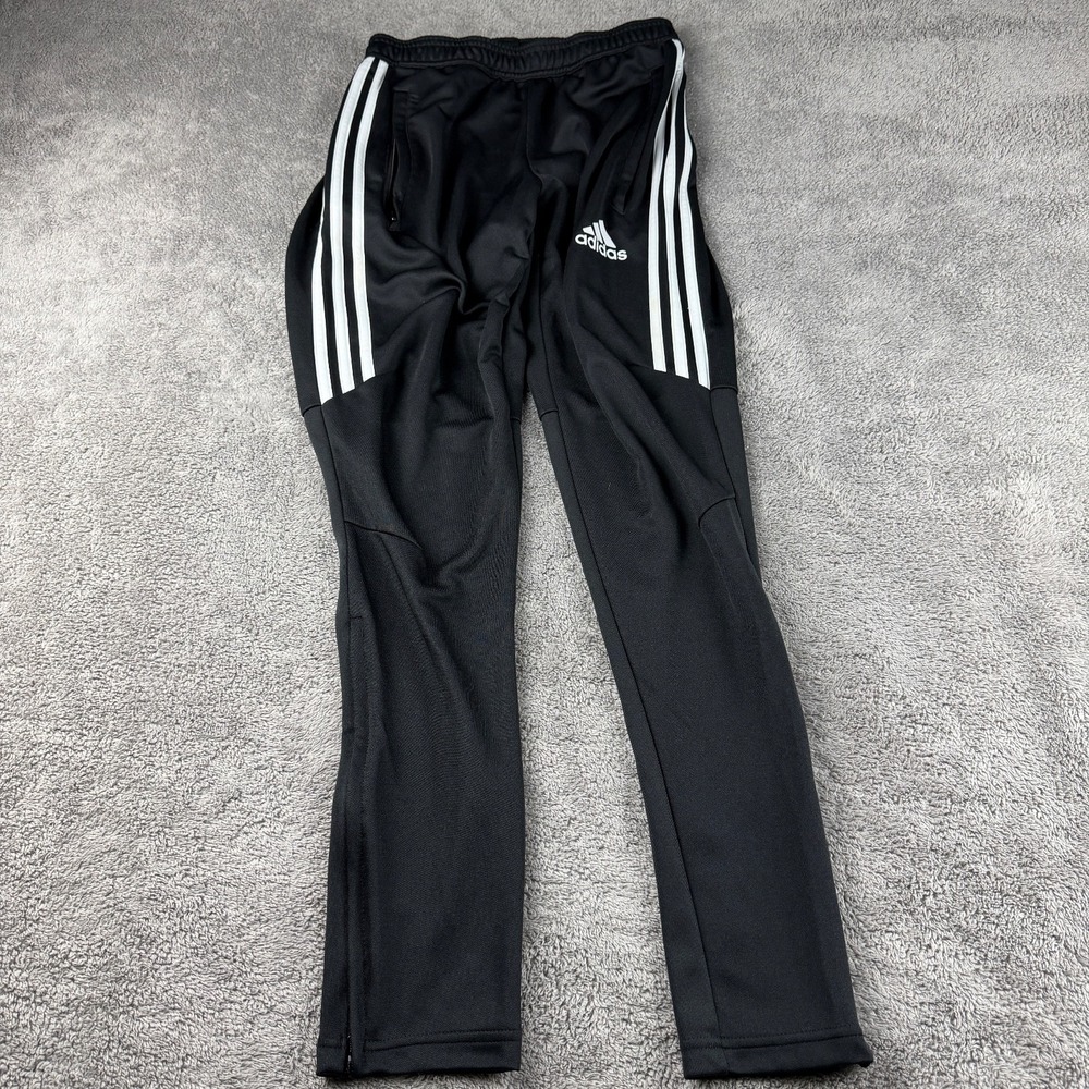 Adidas Climacool Track Pants Womens Small Black White Zippered Leg‎ Bottoms